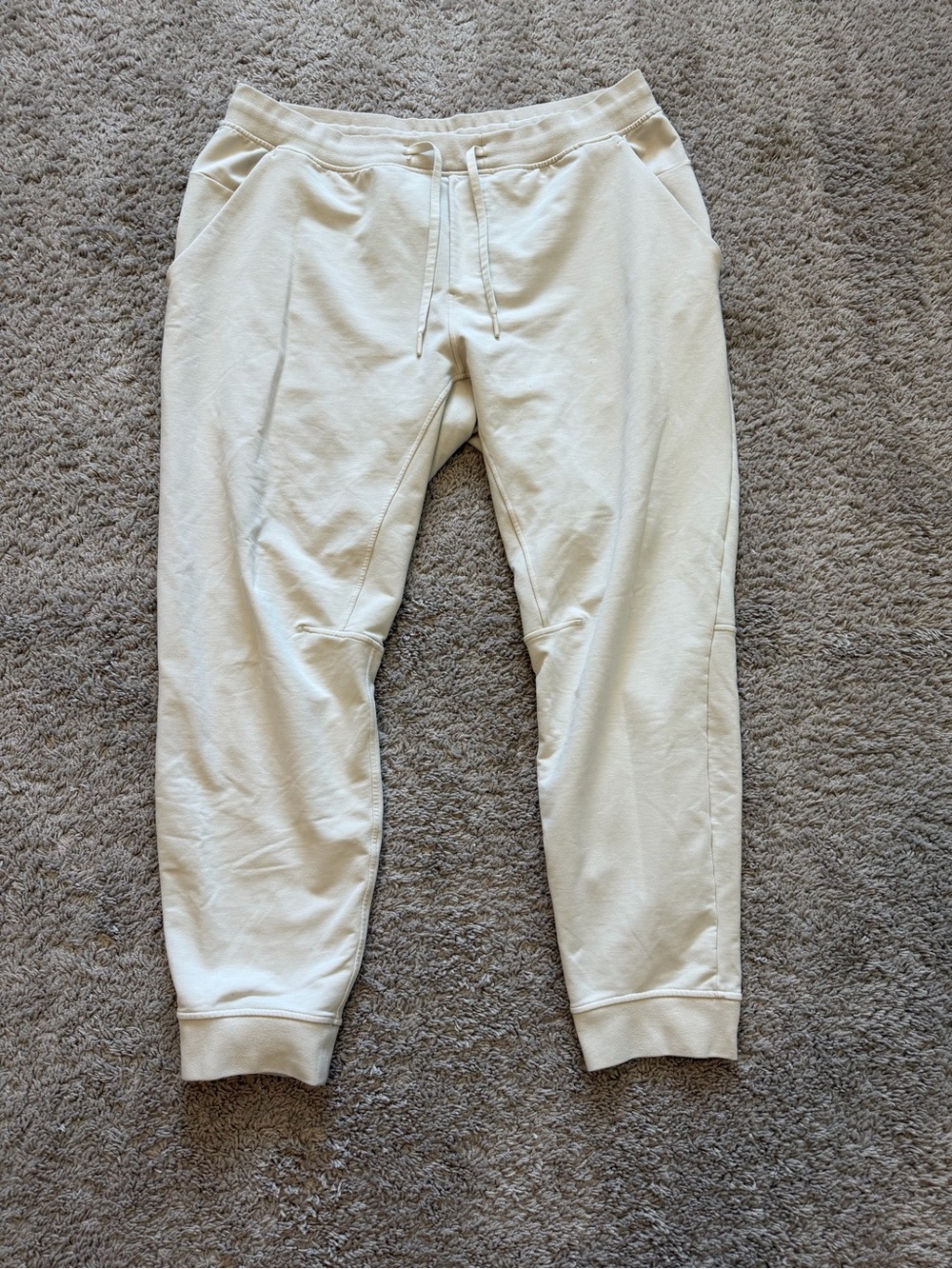 Men's Drawstring Jogger Pants - Cream